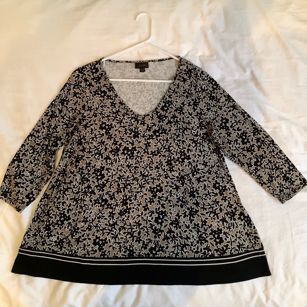 MP Rayon Black & Tan J.Jill Short Tunic